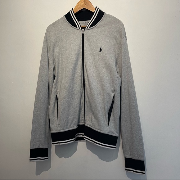 Polo by Ralph Lauren Gray Jacket with Black Collar - Picture 3 of 7